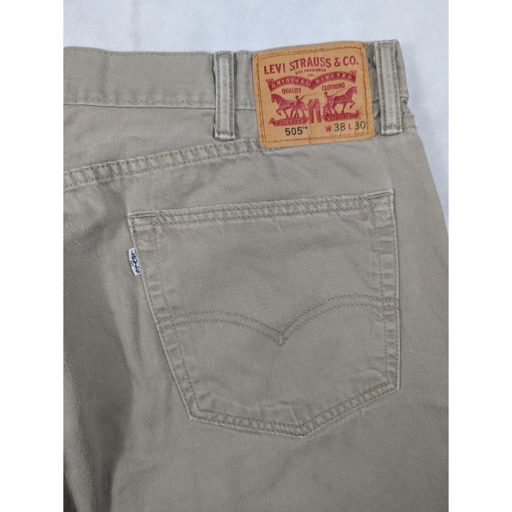 Levi's 505 Classic‎ Straight Leg Mens Jeans Tan Size 38